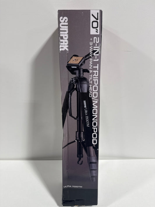See Desc Sunpak - PlatinumPlus Ultra 7000 2-in-1 70" Tripod and Monopod - Silver