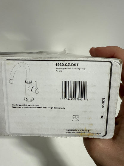 Delta 1930-DST Contemporary Round 1.5 GPM Cold Only Water Dispenser Beverage Faucet - Reverse Osmosis Compatible Champagne Bronze