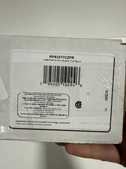 Delta Stryke Non-Diverter Tub Spout Lumicoat Champagne Bronze