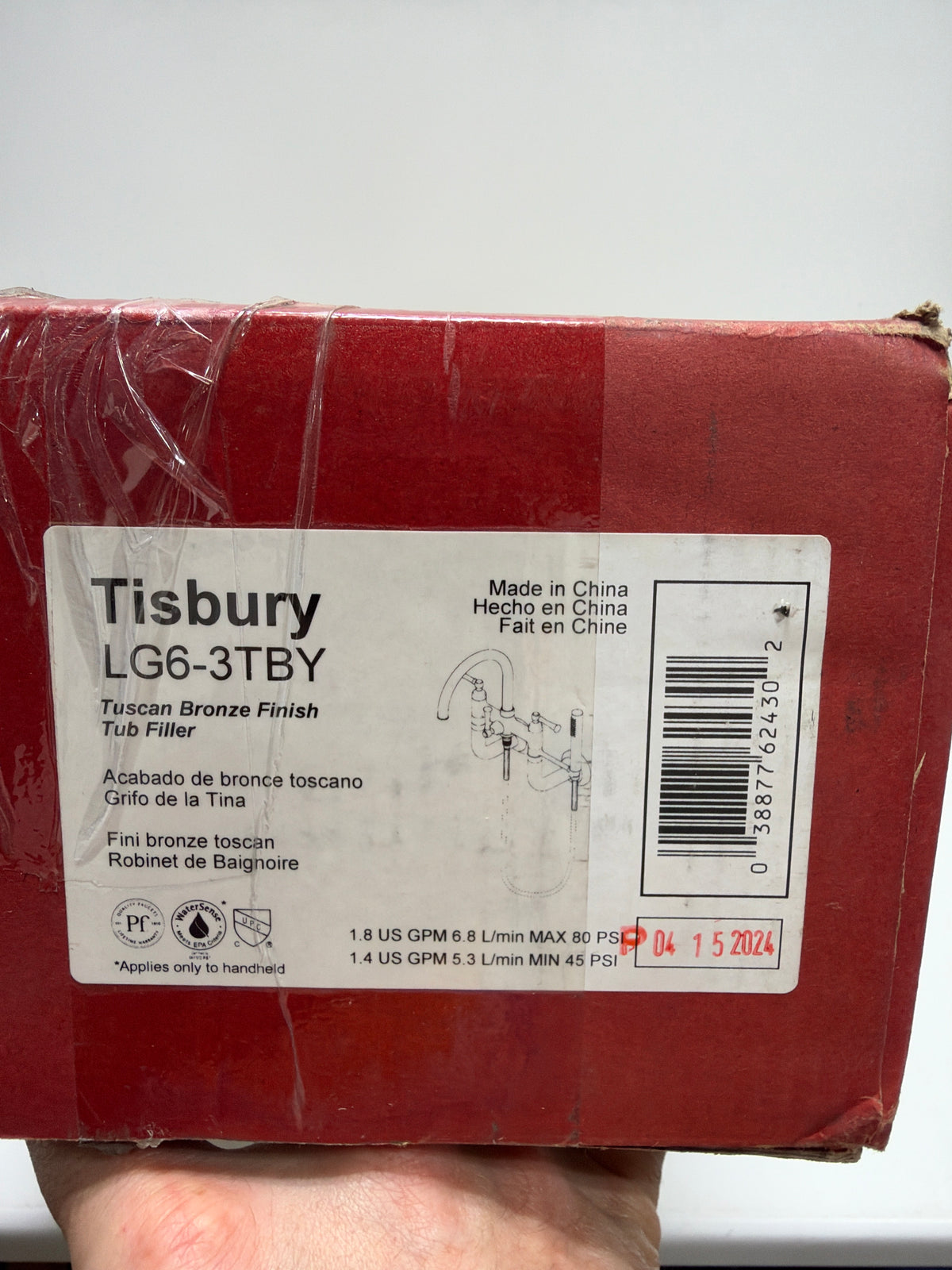 Pfister LG6-3TB Tisbury Wall Mounted Tub Filler with Built-in Diverter - Includes Hand Shower Tuscan Bronze Faucet Tub Filler Double Handle