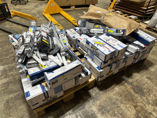 Pallet -  70 Insignia TV Feet + 35 TV Wiring Accessories