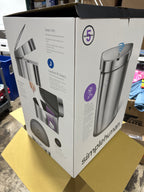 simplehuman 45 Liter / 12 Gallon Semi-Round Automatic Sensor Trash Can, Brushed Stainless Steel
