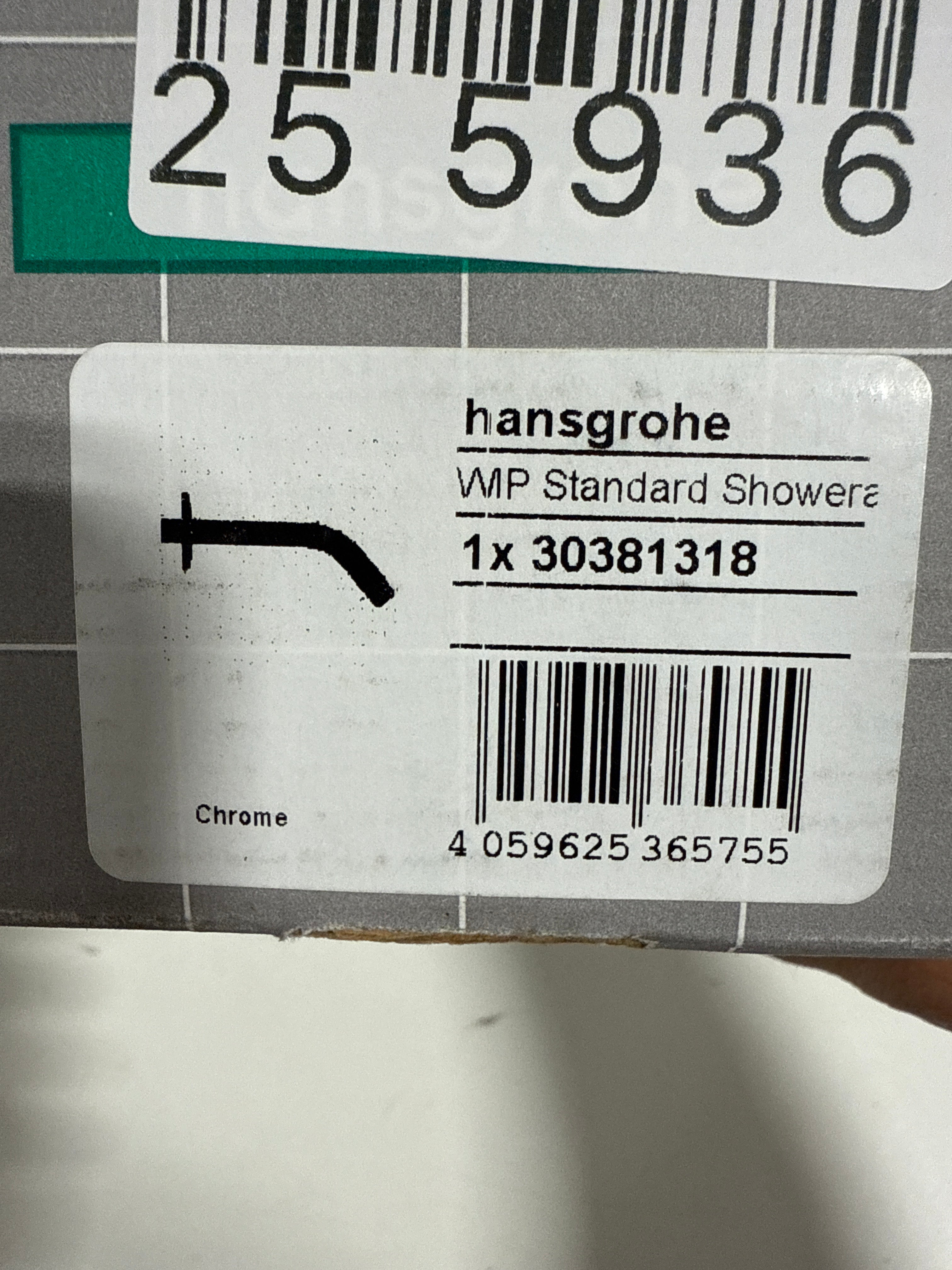 Hansgrohe 30381318 Shower Arm Chrome - *Plumbing