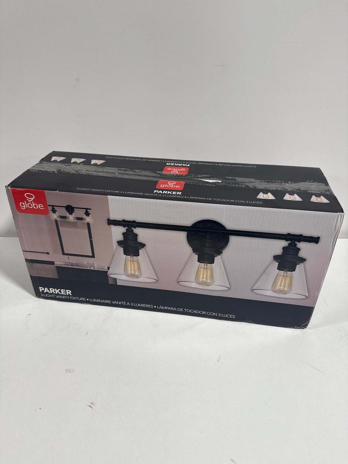 Globe Electric 51411 Parker 3 Light 25’’ Wide Bathroom Vanity Light Oil Rubbed Bronze - *Lighting & Electrical