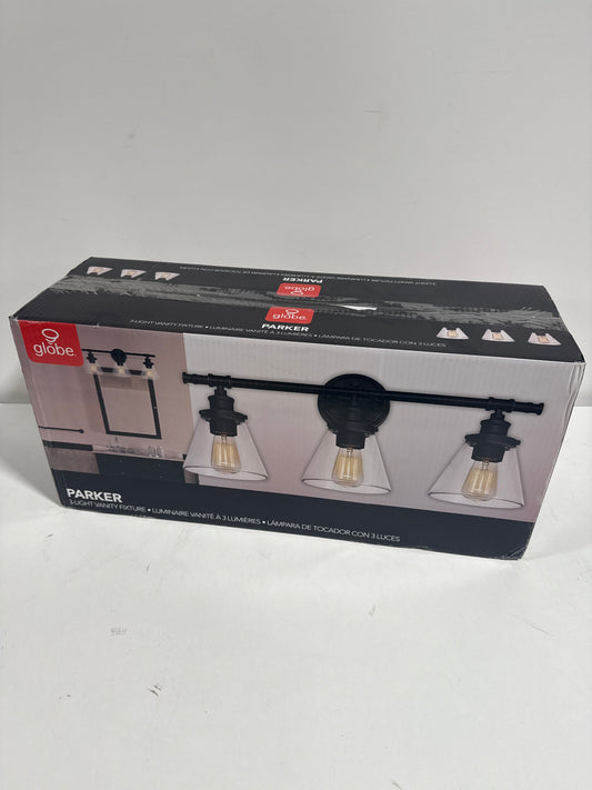 Globe Electric 51411 Parker 3 Light 25" Wide Bathroom Vanity Light Oil Rubbed Bronze
