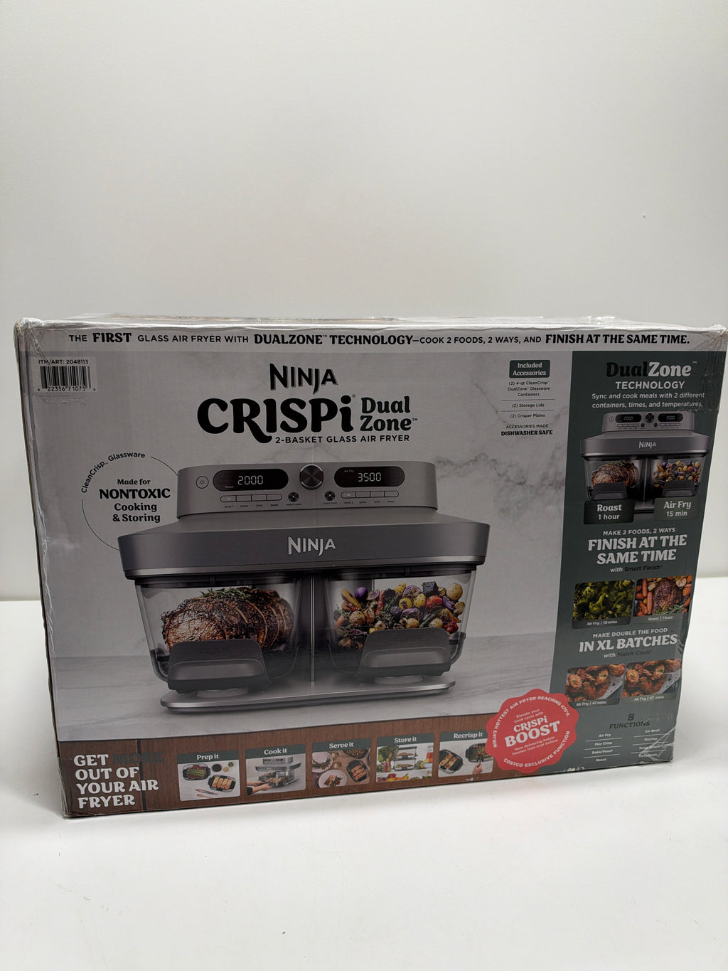 Ninja CRISPi DualZone 2-Basket Glass Air Fryer