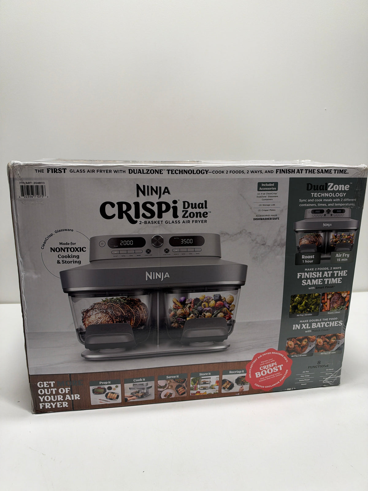 Ninja CRISPi DualZone 2-Basket Glass Air Fryer