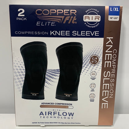 Copper Fit Ellite Knee Sleeve 2 Pack L/XL
