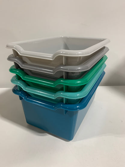 ECR4Kids Scoop Front Storage Bin, Yellow, 5-Piece - Contemporary