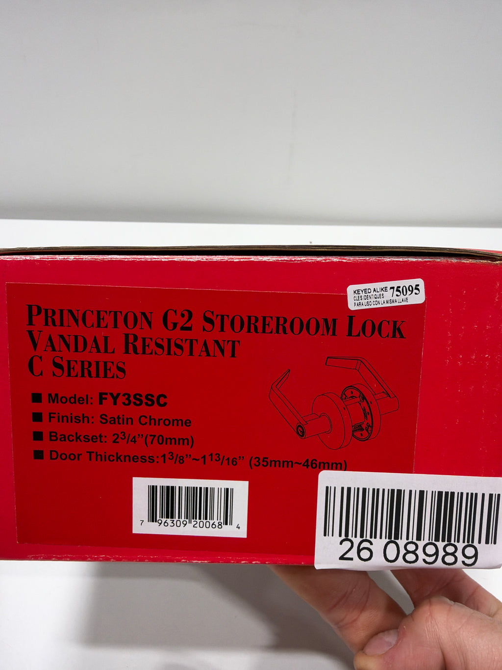 Pamex FY3SSC Storeroom with Clutch Princeton Lever Grade 2 Cylindrical Lockset Satin Chrome