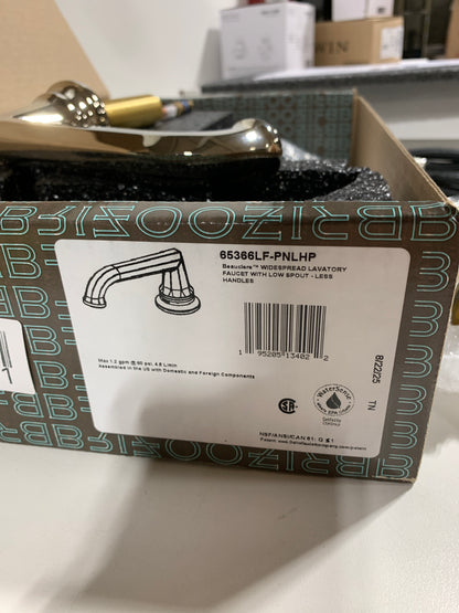 Brizo 65366LF-LHP Beauclere 1.2 GPM Widespread Bathroom Faucet - Less Drain Assembly and Handles Brilliance Polished Nickel