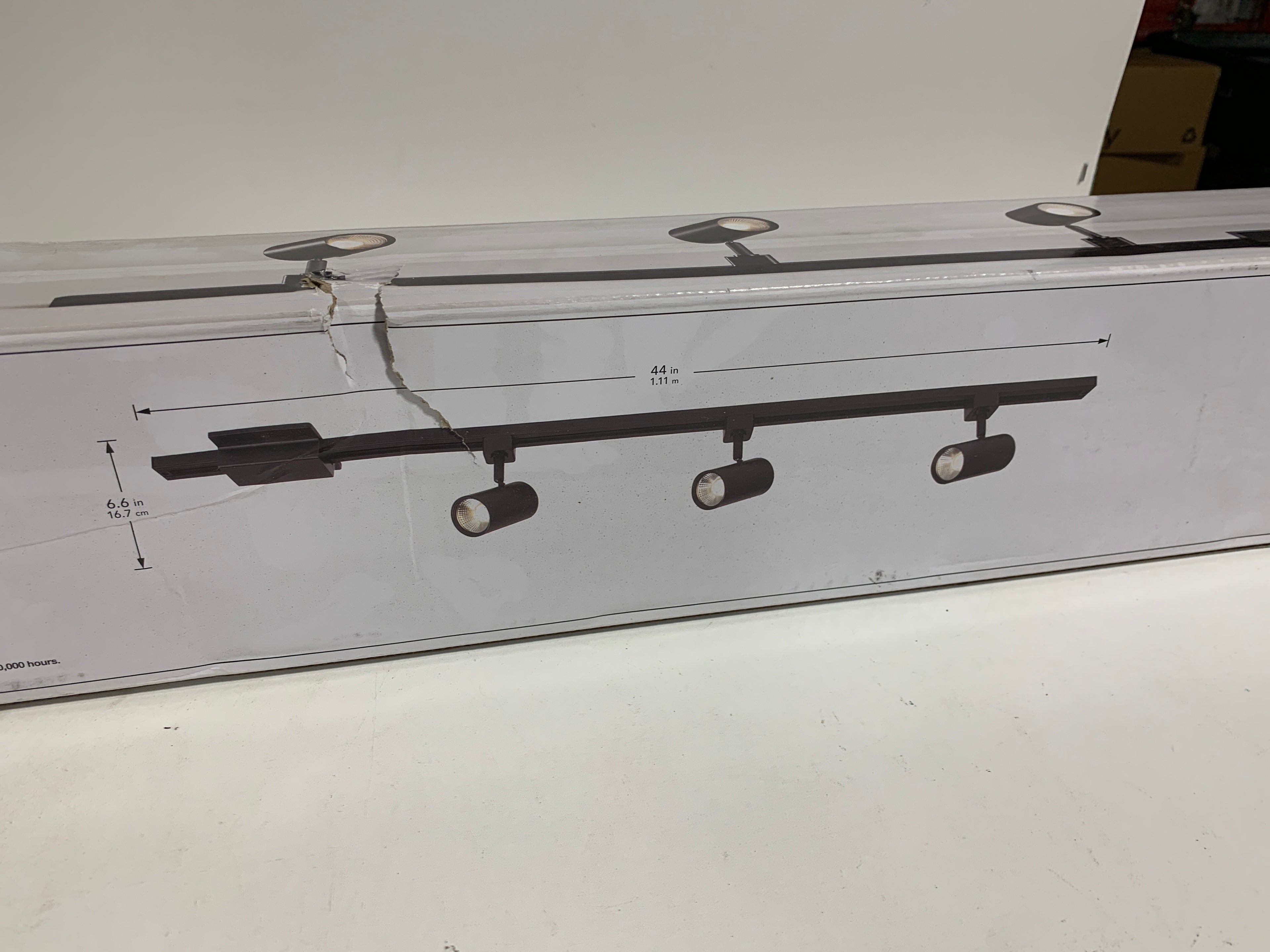 4 Ft. Black Integrated LED Linear Track Lighting Kit with Cylinder Heads 3-Light - *Lighting & Electrical