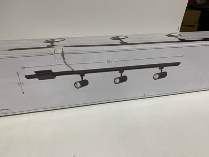 4 Ft. Black Integrated LED Linear Track Lighting Kit with Cylinder Heads 3-Light