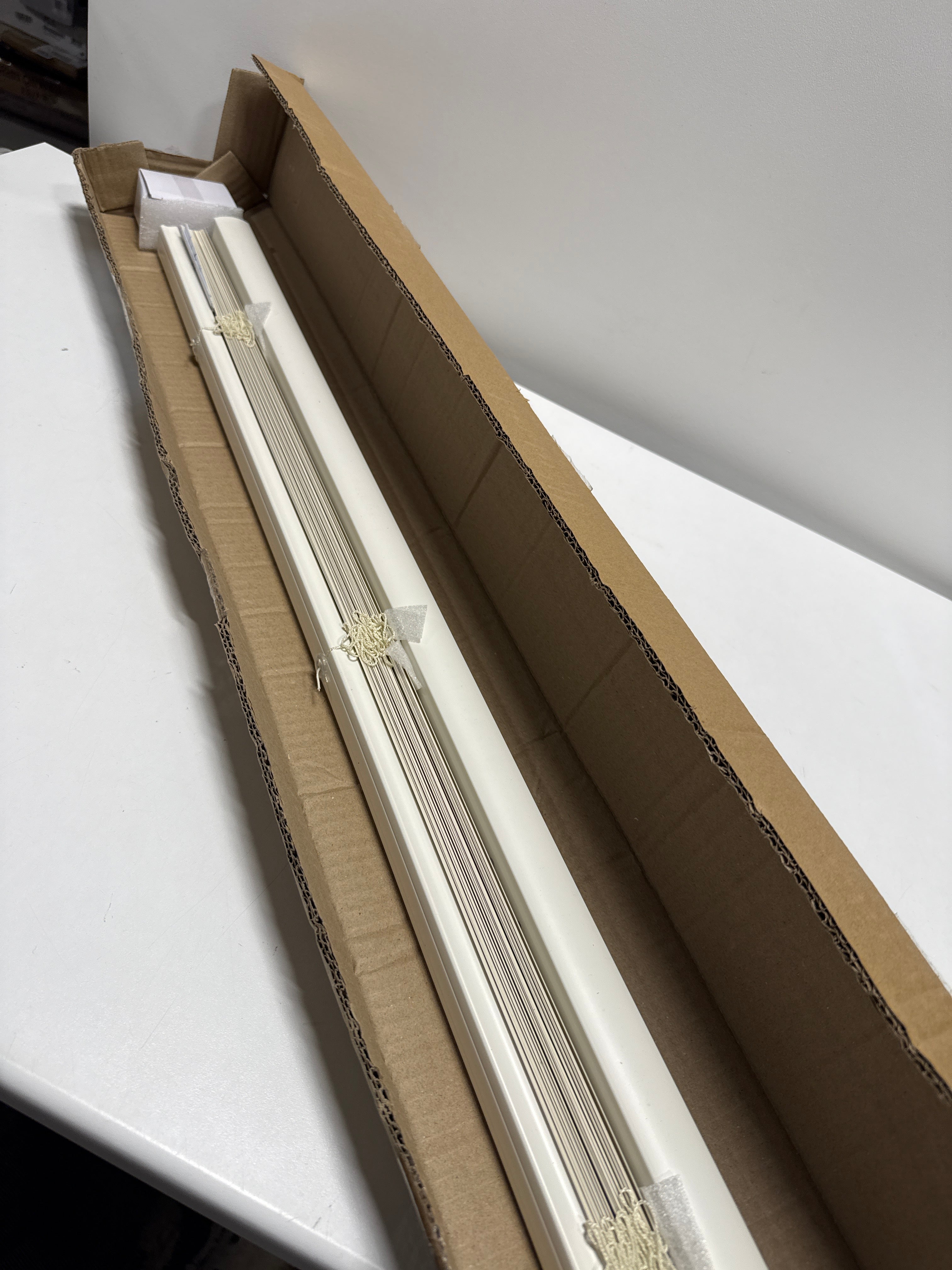 Chicology 48 W X 36 H Cordless Vinyl Mini Blinds 1 in Slats Light Filtering Alabaster Easy Install