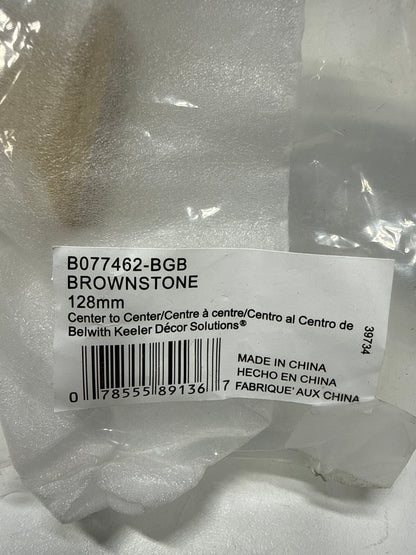 2 x Belwith Keeler B077461 Brownstone 3" Center to Center Slim Grip Cabinet Handle / Drawer Pull Brushed Golden Brass