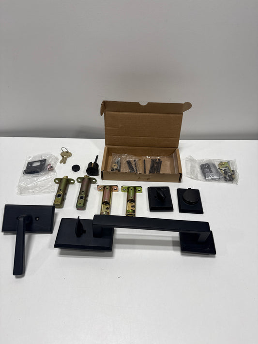 Scratched Emtek 451623CRMBRH Cimarron Right Hand Rustic Modern Handleset, Medium Bronze, 2-3/8" 2-3/4" Backset.