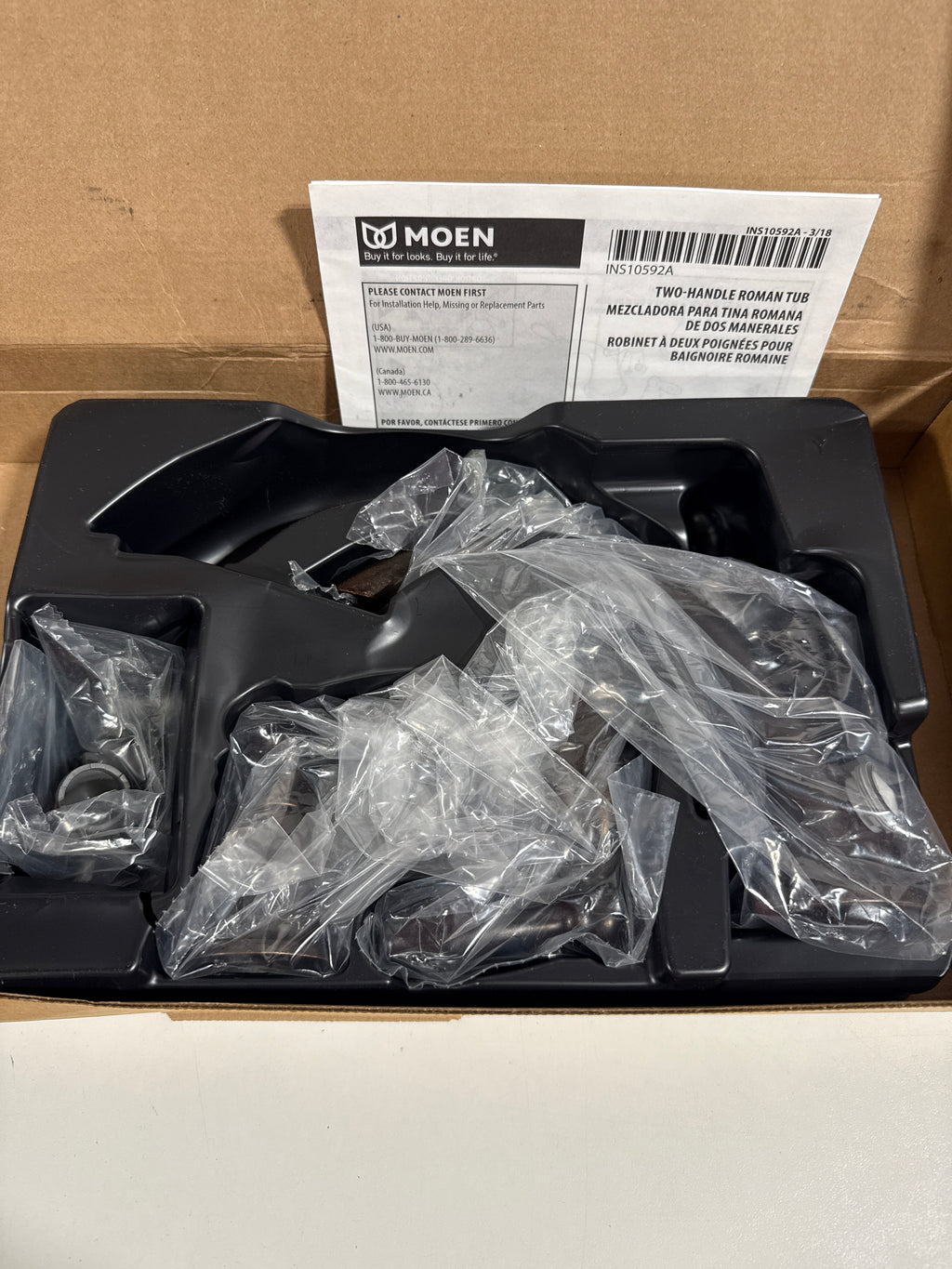 Moen Brantford Oil Rubbed Bronze 2-Handle Deck Mount Roman Tub Faucet Trim Kit Valve Required T4943ORB - *Plumbing