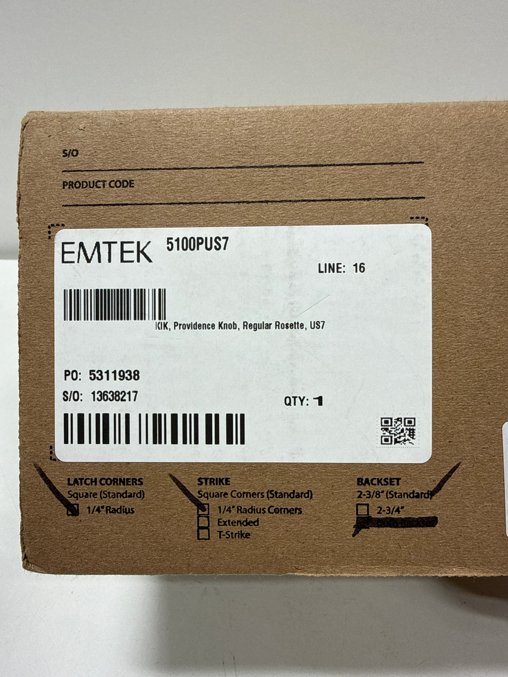 Emtek Providence Key In Knob with Regular Rosette 5100PUS7