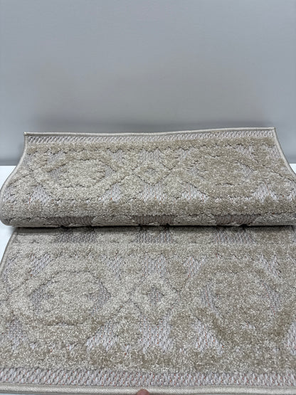 JONATHAN Y Mediterranean Tile Indoor Outdoor Runner Rug 2X10 Beige, Citta High-Low Pile for Backyard, Patio, Porch, Easy-Cleaning, High Traffic, Pet-Friendly, Non-Shedding (SBH102A-210)