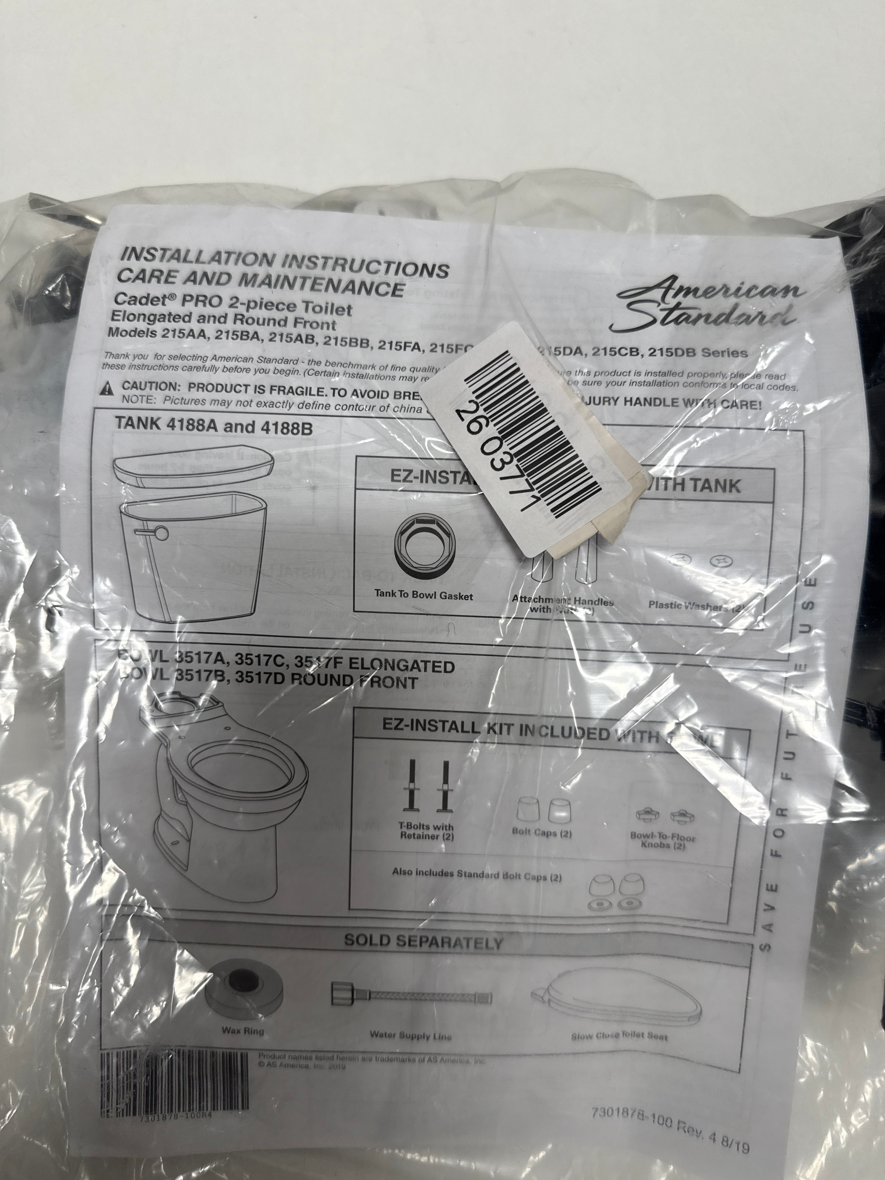 American Standard Complete Toilet Repair Kit
