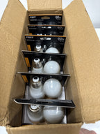 12 x 60-Watt Equivalent A15 Dimmable Filament CEC White Glass LED Ceiling Fan Light Bulb, Bright White 3000K