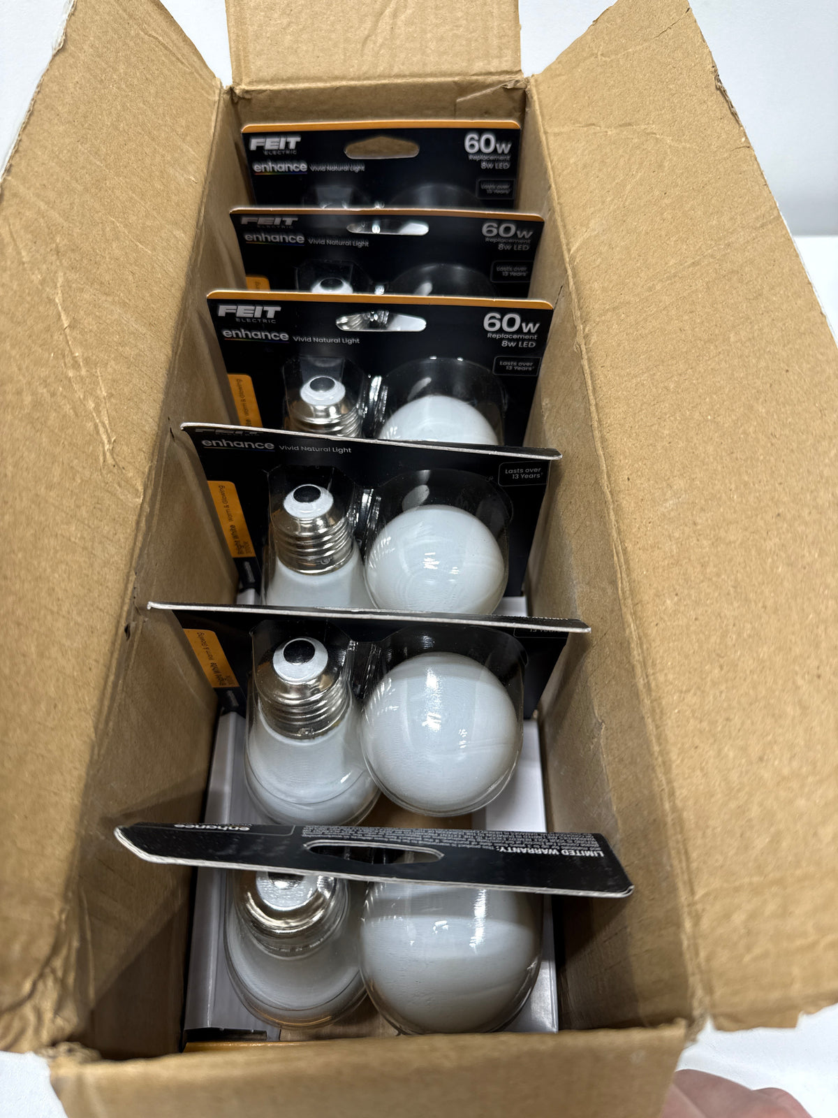 12 x 60-Watt Equivalent A15 Dimmable Filament CEC White Glass LED Ceiling Fan Light Bulb, Bright White 3000K