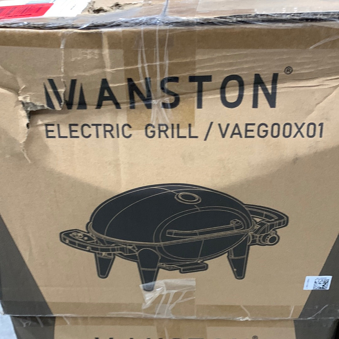 Vanston Outdoor Electric Barbecue Grill & Smoker Black - Great Small Spaces such as Patios Balconies and Decks 1500W