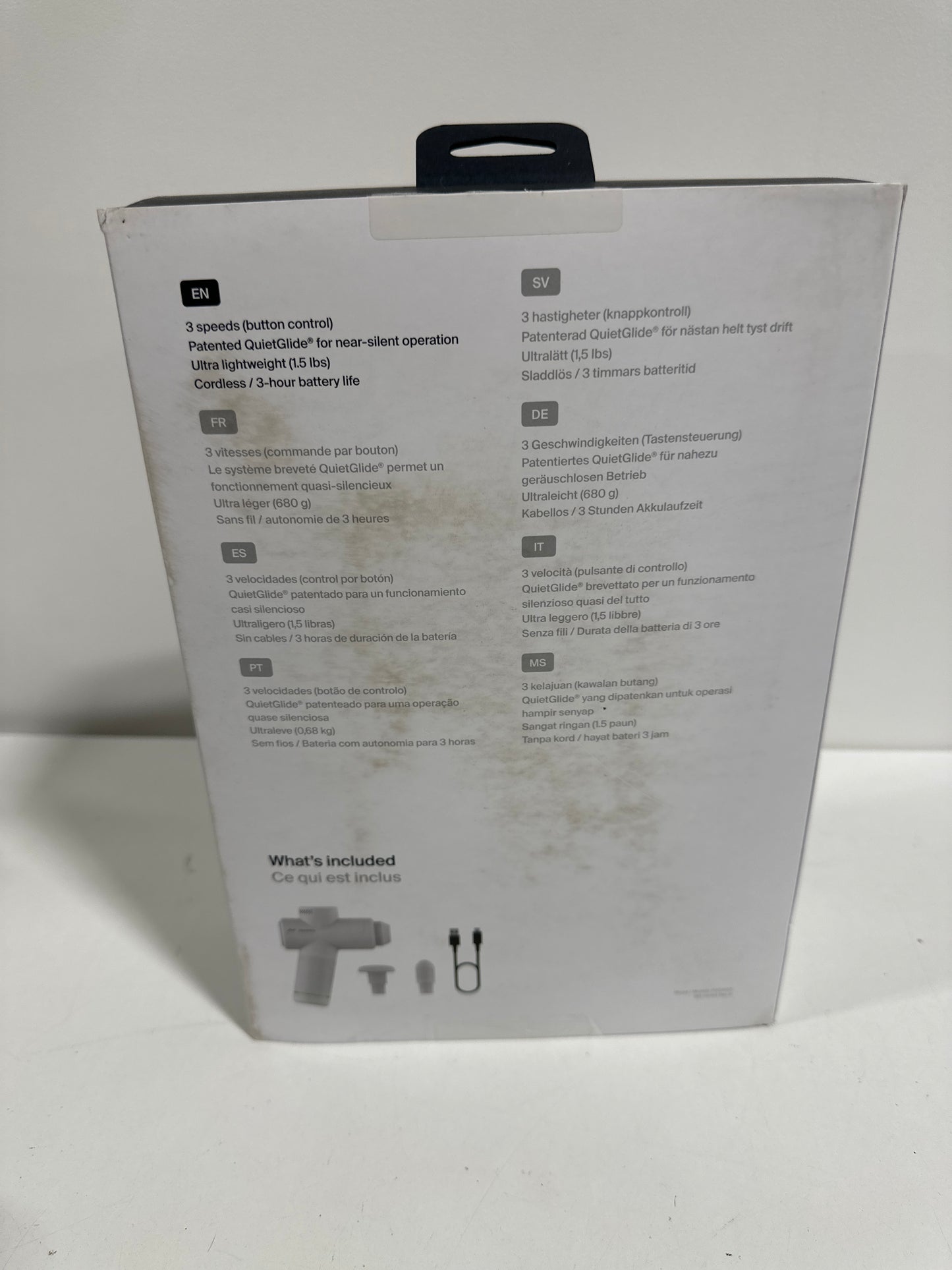 Used Hyperice Hypervolt Go 2 Full Body Massage Gun Arctic Gray