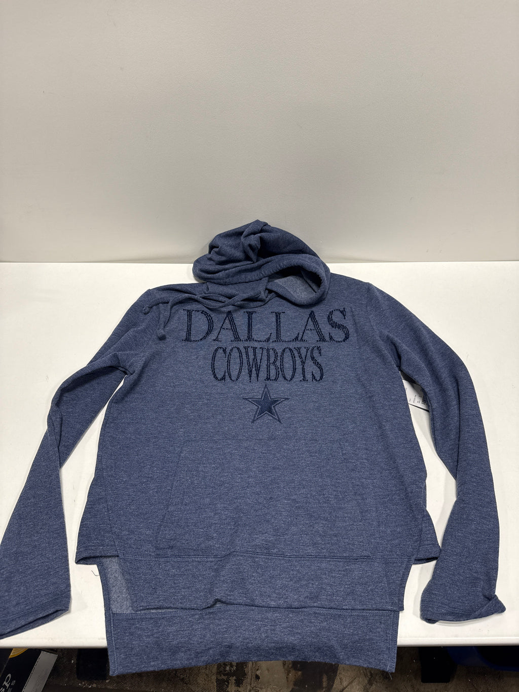 NFL Dallas Cowboy Women's Toothbrush Sequin Hooded Sweatshirt