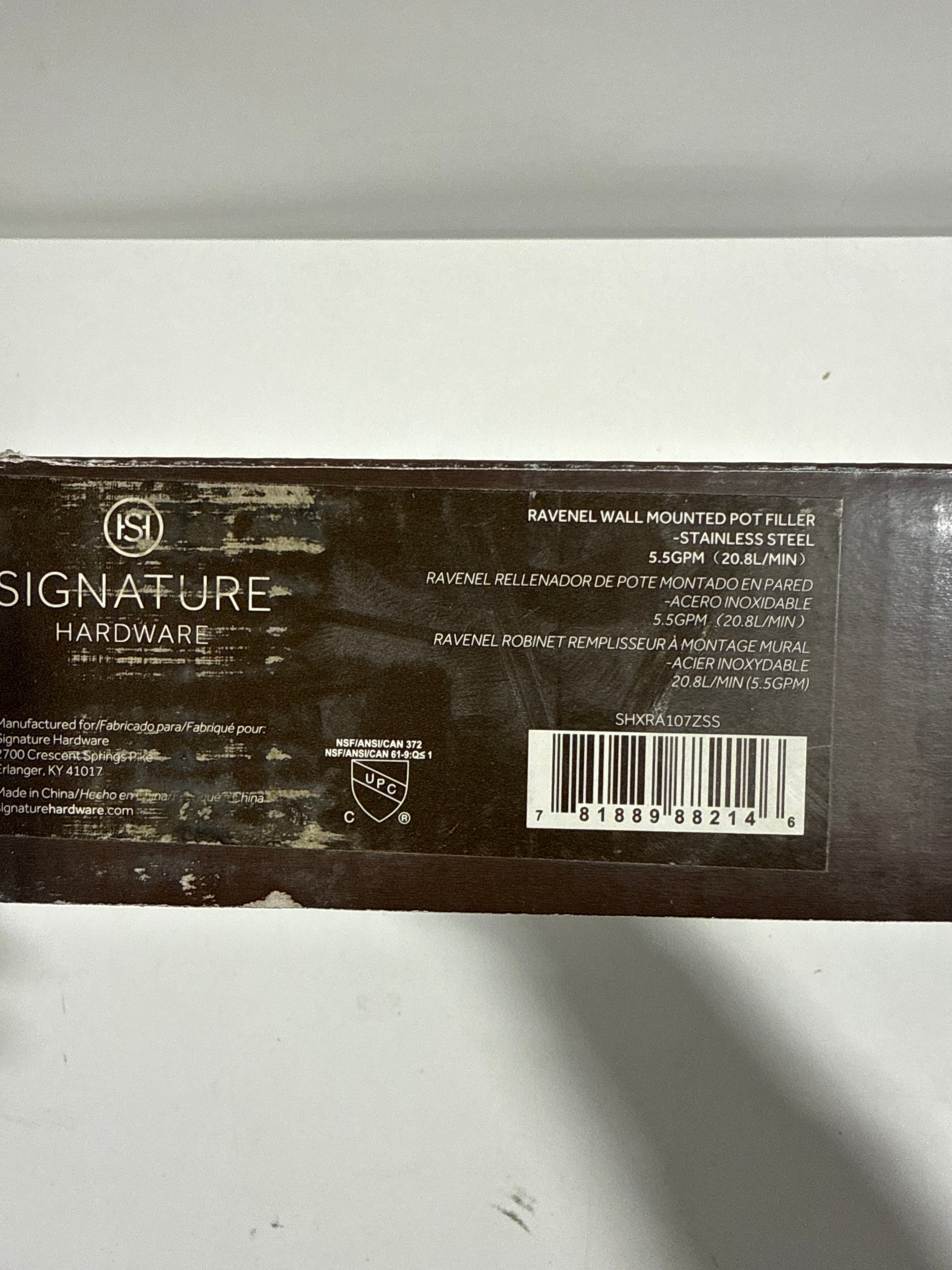 Used Signature Hardware 449270 Ravenel 6 GPM Wall Mounted Single Handle Pot Filler Faucet - *Plumbing