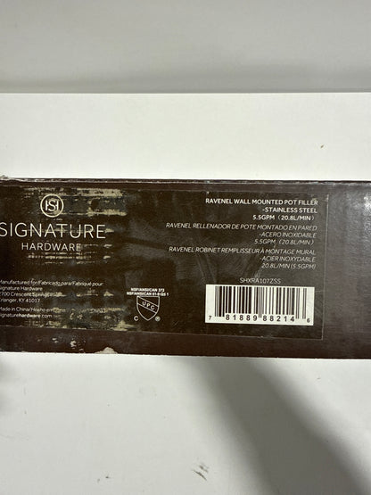 Used Signature Hardware 449270 Ravenel 6 GPM Wall Mounted Single Handle Pot Filler Faucet - *Plumbing