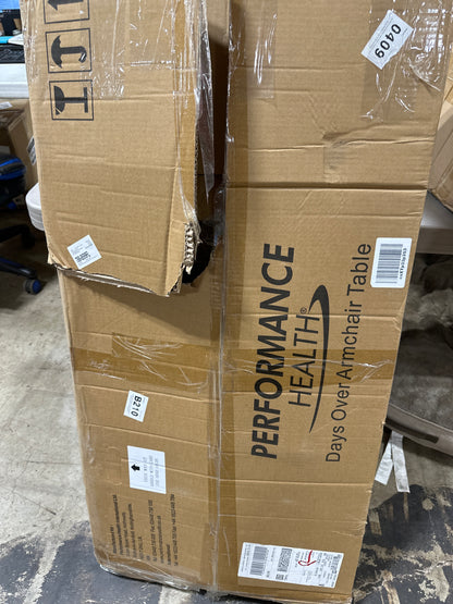 Sammons Preson Over Armchair Table, Wide Table for Sliding Over Any Size Chair to Give the User a Writing Surface, Computer Desk, or Table for Eating, Height and Angle Adjust, Attachable Cup Surface