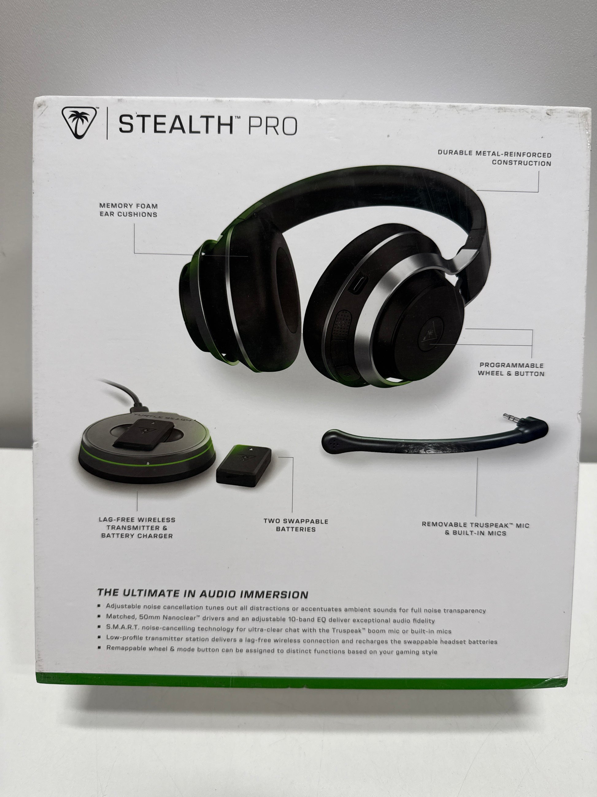 Turtle Beach - Stealth Pro Wireless Over-Ear Noise-Cancelling Gaming Headset for Xbox Series X|S Xbox One PS5 PS4 PC &