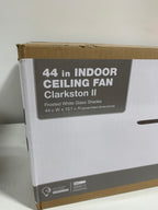 Clarkston II 44 in. LED Indoor Brushed Nickel Ceiling Fan with Light Kit - *Lighting & Electrical