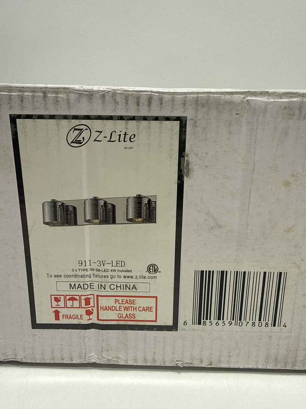 Z-Lite 911-3V-LED Sempter 3 Light 21’’ Wide Chrome Glass LED Bath Light Chrome - *Lighting & Electrical