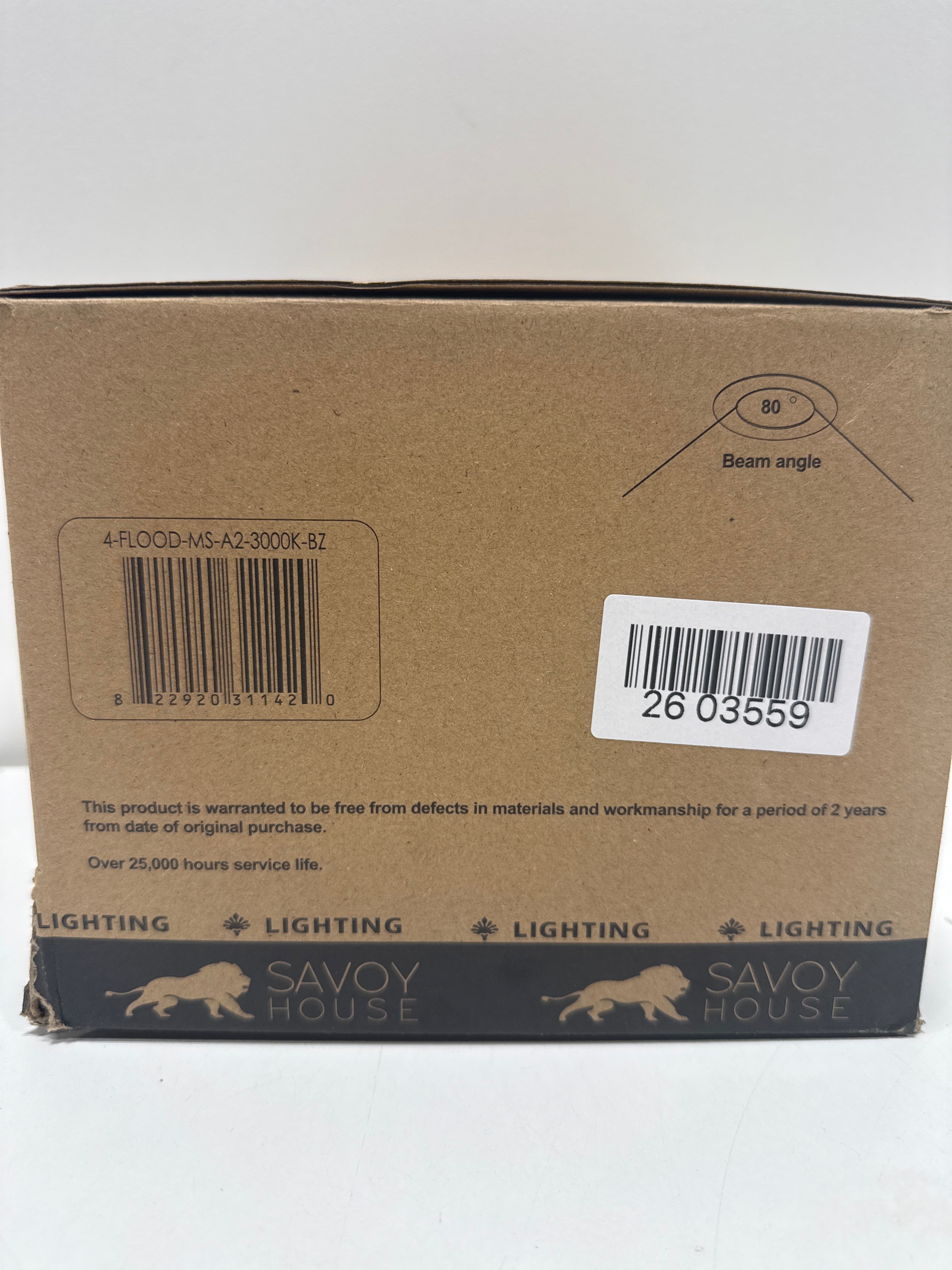 Savoy Lighting Assets 4-FLOOD-MS-A2-3000K-BZ Outdoor Flood Light with Motion Sensor Covers 270°, Integrated LED 2-Light 44 Total Watts, 7" H x 8" W, Bronze