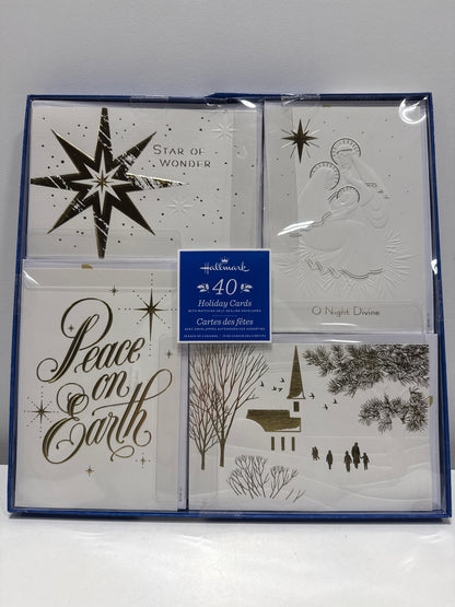 Hallmark Holiday Cards, 40-count, Assorted Designs
