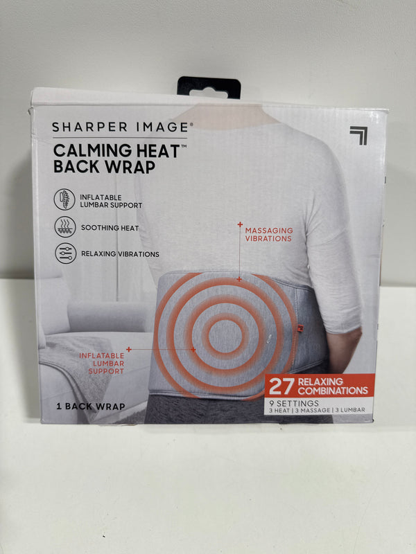 Sharper Image Calming Heat Massaging Heated Lumbar Wrap - Gray