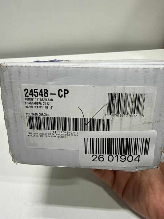 KOHLER Kumin 12" Grab Bar, Support Bar, Polished Chrome, K-24548-CP