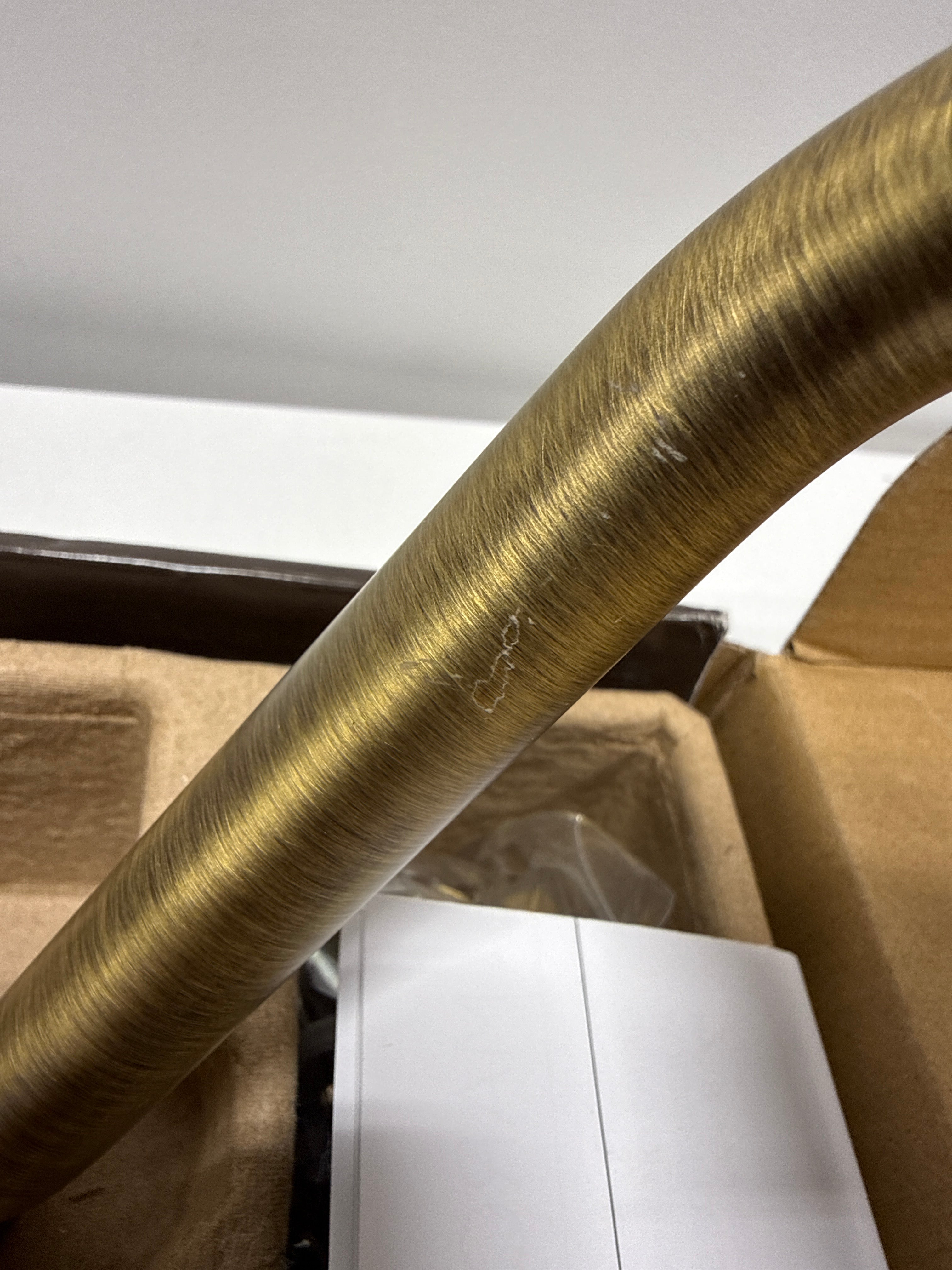 Scratch Signature Hardware SHMA449002 Marceau 1.2 GPM Widespread Bathroom Faucet with Drain Assembly - Less Handles Aged Brass
