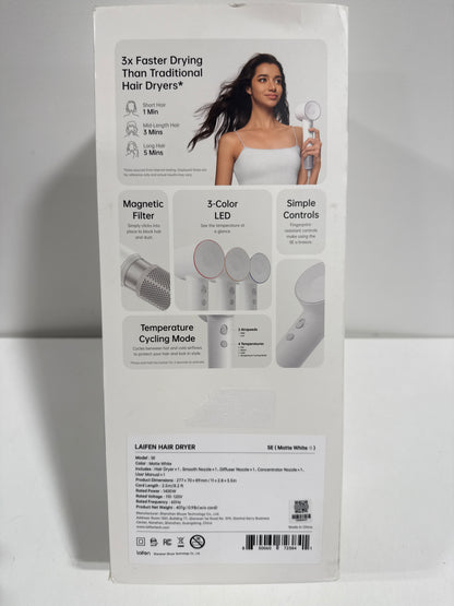 Laifen SE Hair Dryer - White - 1400 Watts