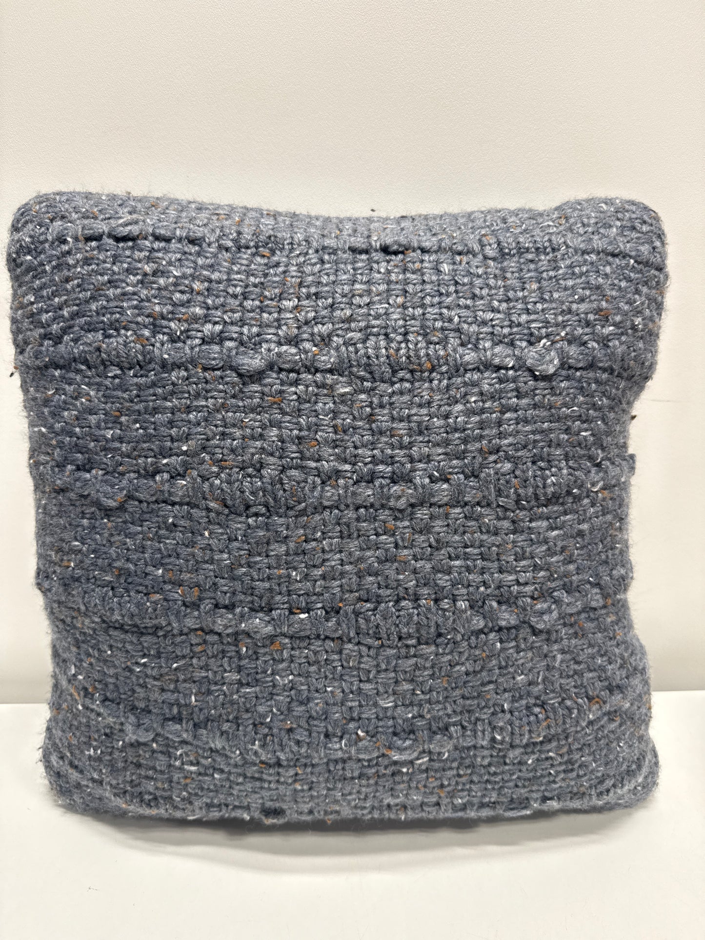 Square Marled Knit Pillow Gray Blue - Threshold