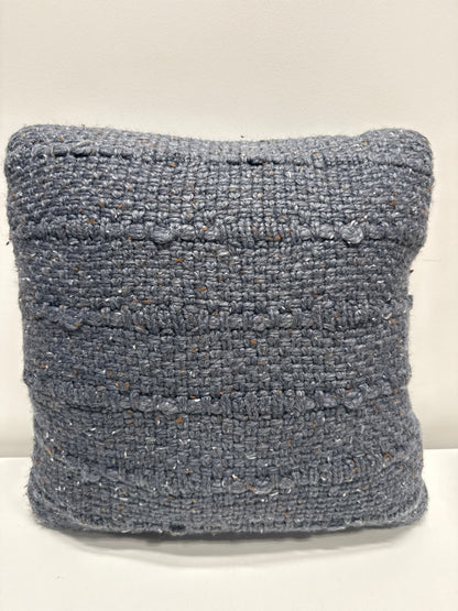 Square Marled Knit Pillow Gray Blue - Threshold