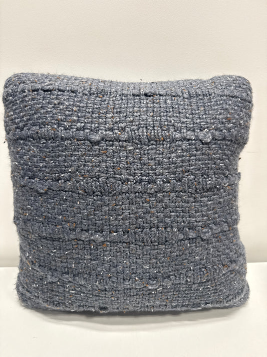 Square Marled Knit Pillow Gray Blue - Threshold