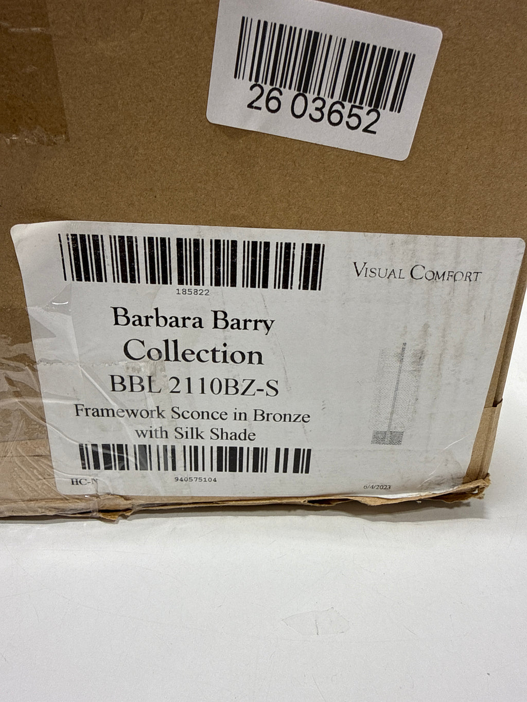 Visual Comfort Signature Collection Barbara Barry Framework 12 Inch Wall Sconce