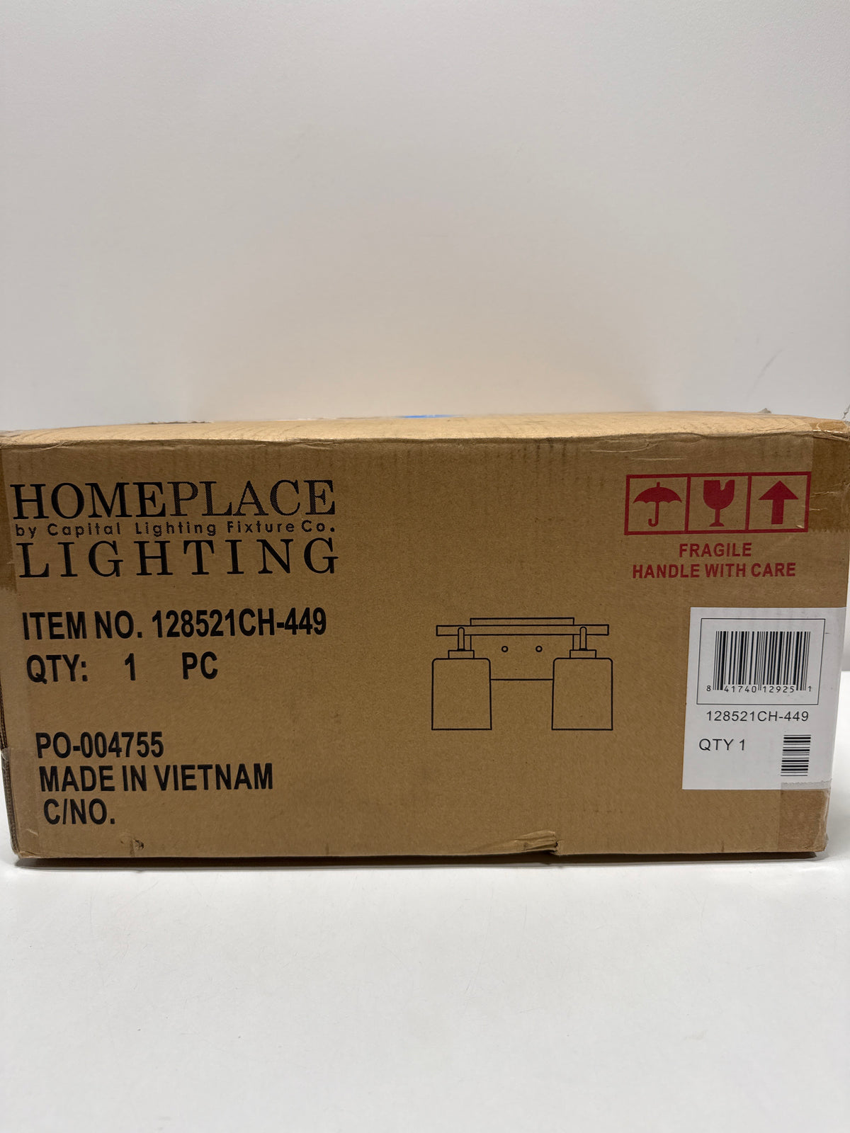 Homeplace by Capital Lighting Fixture Company Greyson 14 Inch 2 Light Bath Vanity Light Greyson - 128521CH-449 - Transitional