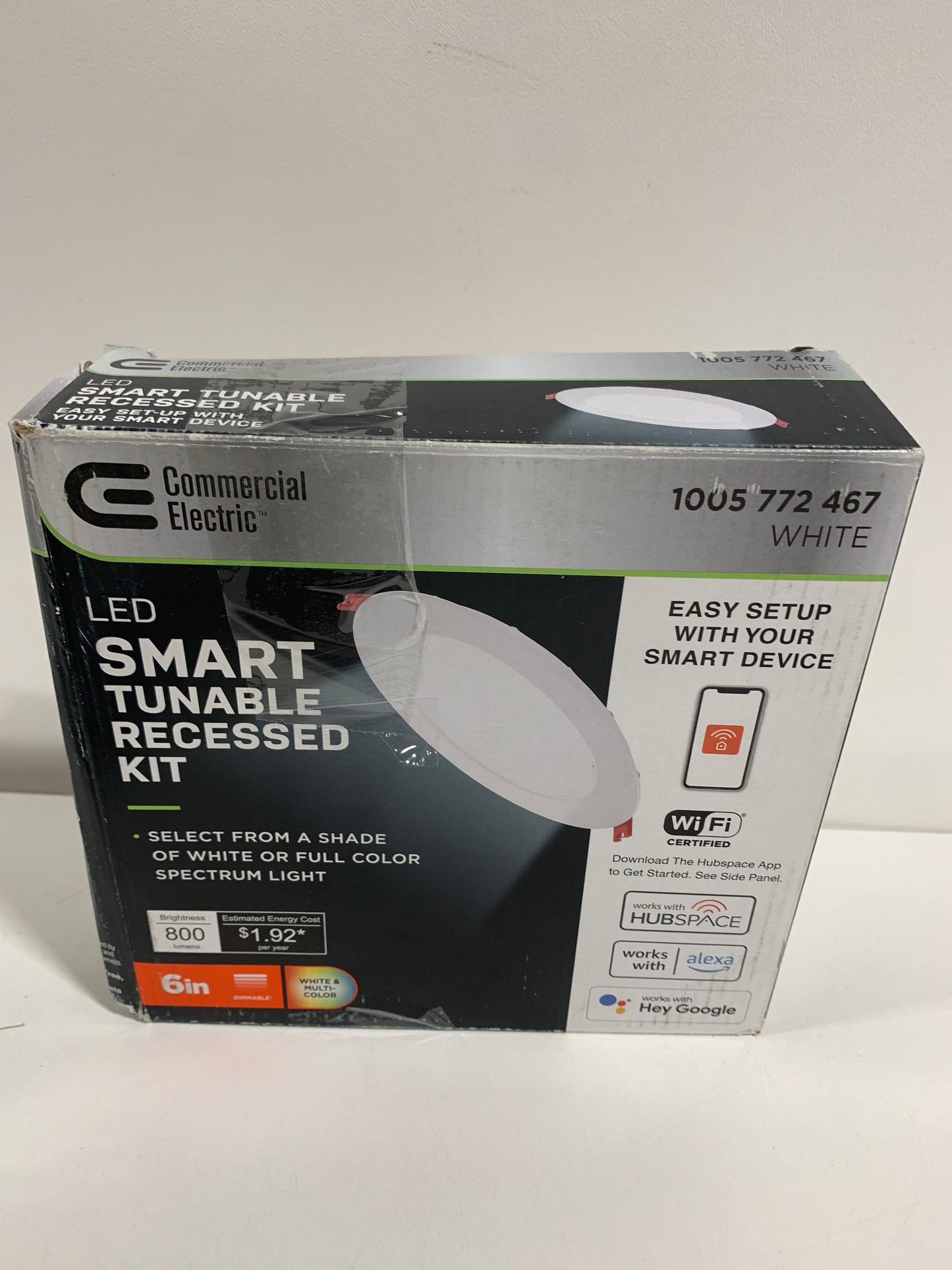 Commercial Electric - 6 in. LED Round Smart RBG+ Tuneable White
