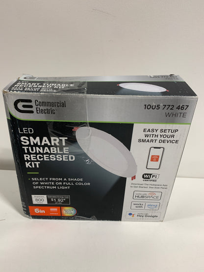 Commercial Electric - 6 in. LED Round Smart RBG+ Tuneable White