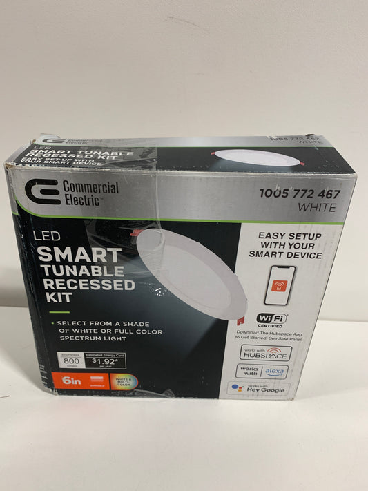 Commercial Electric - 6 in. LED Round Smart RBG+ Tuneable White