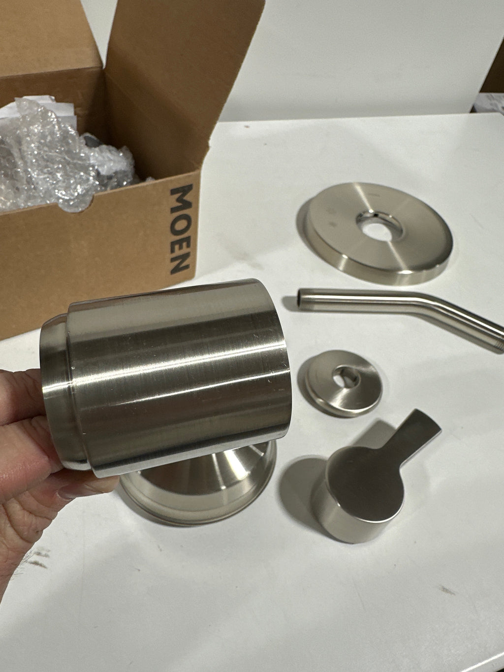 Scratch Moen UT2412EP Jase Shower Only Trim Package with 1.75 GPM Multi Function Shower Head Brushed Nickel - *Plumbing